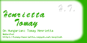 henrietta tomay business card